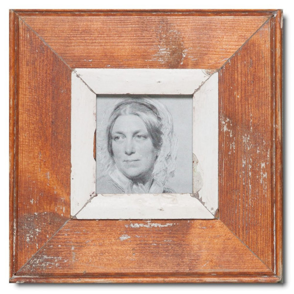 Reclaimed wooden frame for photo format 10,5 x 10,5 cm