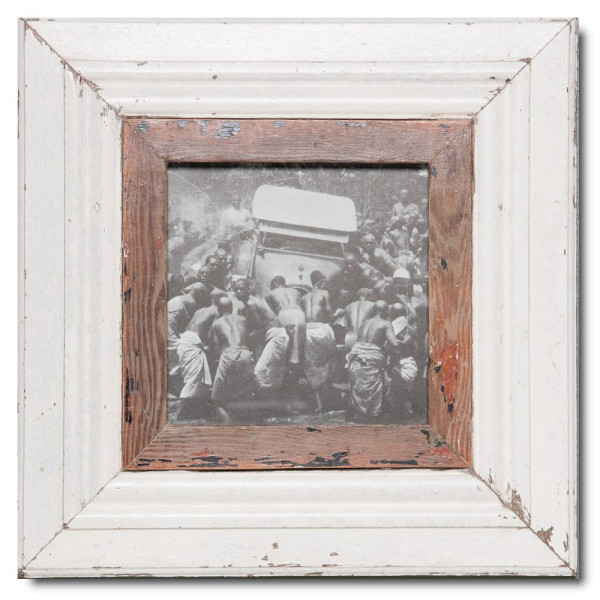 Quadratischer Altholz Bilderrahmen für die Fotogröße 14,8 x 14,8 cm aus Kapstadt