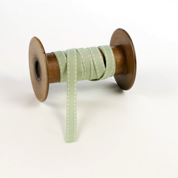 10mm Geschenkband aus Textil mit Sattelstich