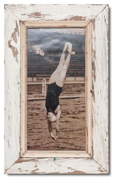 Panorama-Bilderrahmen aus recyceltem Holz für das Bildformat 42 x 21 cm aus Südafrika