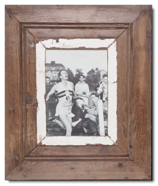 Breiter Bilderrahmen aus recyceltem Holz für Bildgröße 21 x 14,8 cm