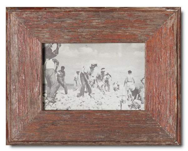 Bilderrahmen aus recycletem Holz für das Fotoformat 15 x 10 cm