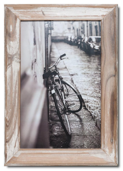 Bilderrahmen aus recyceltem Holz für die Fotogröße 25 x 38 cm aus Südafrika