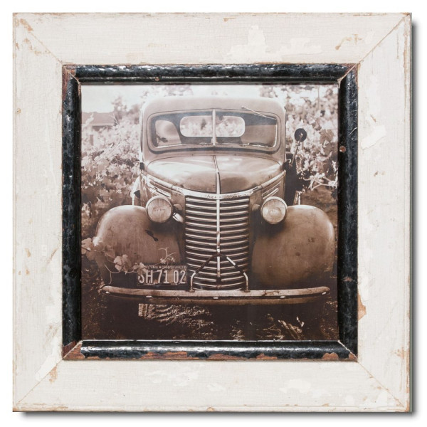 Quadratischer Bilderrahmen aus recyceltem Holz für die Fotogröße 29,7 x 29,7 cm aus Kapstadt