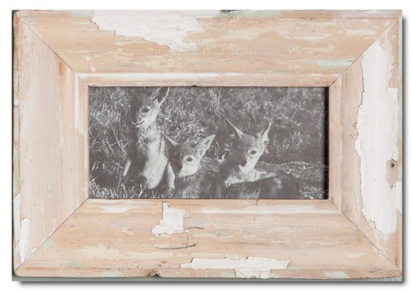 Panorama-Bilderrahmen aus recyceltem Holz für das Fotoformat DIN A5 Panorama