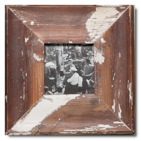 Quadrat Bilderrahmen aus recyceltem Holz für Bildformat DIN A6 Quadrat von Luna Designs