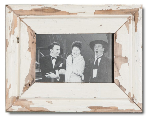 Bilderrahmen aus recycletem Holz für die Fotogröße 15 x 10 cm